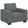vidaXL Fauteuil gris fonc&eacute; 60 cm tissu