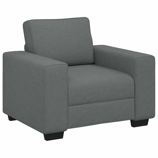 vidaXL Fauteuil gris fonc&eacute; 60 cm tissu
