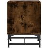 vidaXL Tables de chevet et portes vitrées 2 pcs chêne fumé 35x37x50 cm