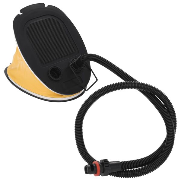 vidaXL Pompe &agrave; pied 26x18 cm PP et PE Gris et jaune