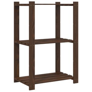 vidaXL Support de rangement &agrave; 3 niveaux marron 60x38x90 cm bois de pin