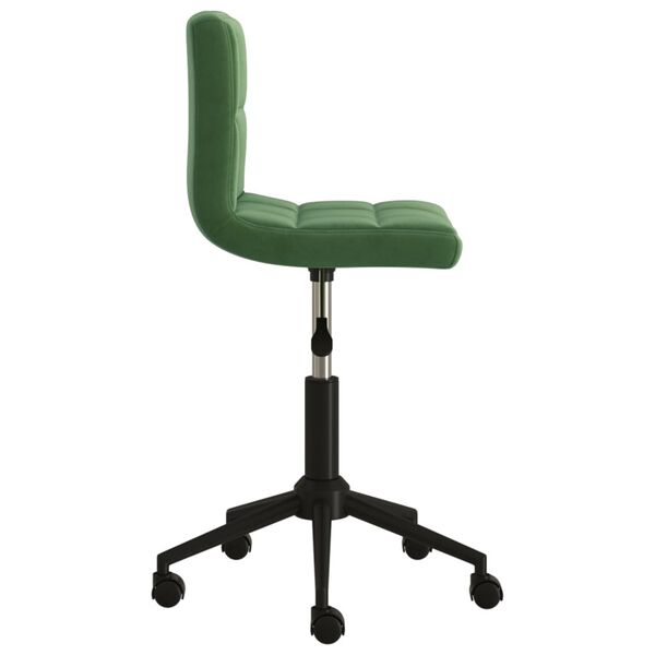 vidaXL Chaises pivotantes &agrave; manger lot de 4 vert fonc&eacute; velours