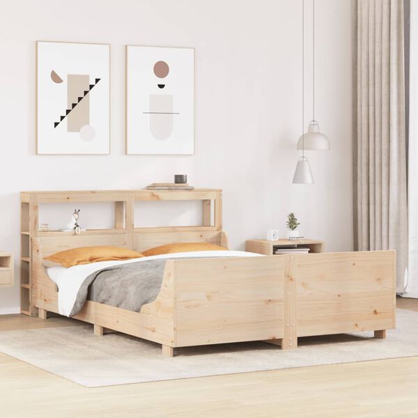 vidaXL Cadre de lit sans matelas 135x190 cm bois de pin massif