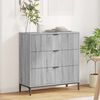 vidaXL Buffet Gris Sonoma 79,5 x 33 x 82 cm Bois d'ing&eacute;nierie