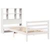 vidaXL Lit biblioth&egrave;que sans matelas blanc 90x190cm bois de pin massif