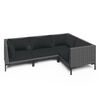 vidaXL Salon de jardin 4 pcs avec coussins R&eacute;sine tress&eacute;e Gris fonc&eacute;