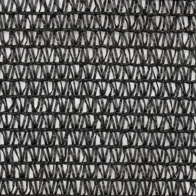 vidaXL Filet brise-vue PEHD 1x50 m Noir 150 g/m²