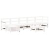 vidaXL Salon de jardin 7 pcs Blanc Bois de pin massif