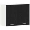 vidaXL Armoire suspendue avec &eacute;tag&egrave;re Lyon Ch&ecirc;ne noir 80 x 31 x 60 cm