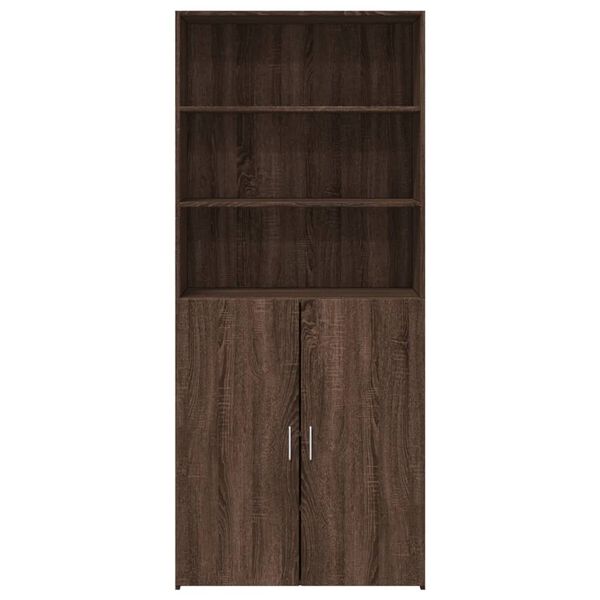 vidaXL Buffet haut ch&ecirc;ne marron 80x42,5x185 cm bois d'ing&eacute;nierie