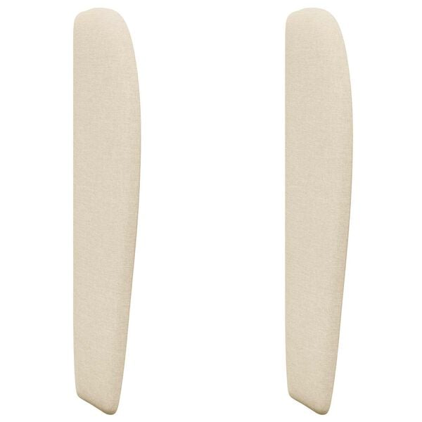 vidaXL Oreille de t&ecirc;te de lit Cr&egrave;me 80 x 23 x 6 cm tissu