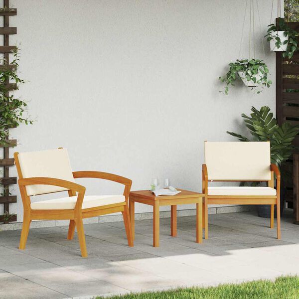 vidaXL Ensemble bistrot 3 pcs Marron 59,5 x 70,5 x 72,5 cm Polyester