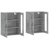 vidaXL Armoires murales 2 pcs gris b&eacute;ton bois d'ing&eacute;nierie
