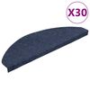vidaXL Tapis d'escalier auto-adh&eacute;sifs 30 pcs bleu 65x22,5x3,5 cm