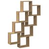 vidaXL &Eacute;tag&egrave;re murale en forme de cube ch&ecirc;ne artisanal 90x15x119,5 cm