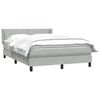 vidaXL Sommier &agrave; lattes de lit et matelas gris clair 140x220cm velours