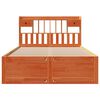 vidaXL Lit biblioth&egrave;que sans matelas cire marron 140x200 cm pin massif