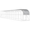 vidaXL Poulailler contre le mur Argent&eacute; 1200 x 200 x 215 cm