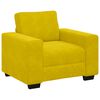 vidaXL Fauteuil canap&eacute; jaune 100x77x82 cm velours