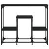 vidaXL Table console noir 89,5x28x76 cm bois d'ingénierie