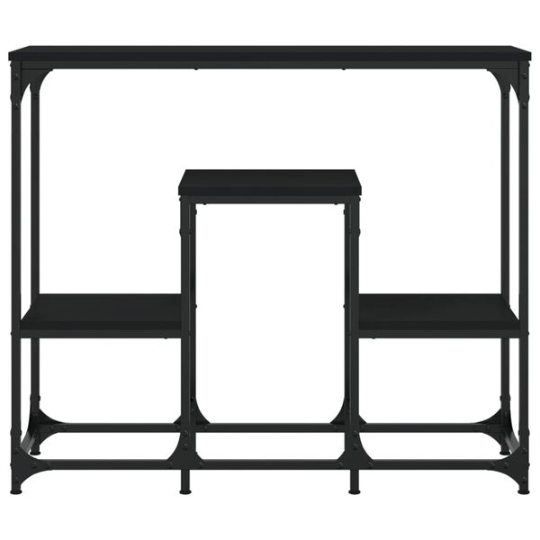 vidaXL Table console noir 89,5x28x76 cm bois d'ingénierie