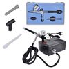 Kit compresseur a&eacute;rographe avec r&eacute;gulation du d&eacute;bit d'air tuyau 1,5 m