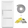 vidaXL Porte Frontale Blanc PVC