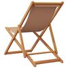 vidaXL Chaises de plage pliantes lot de 2 taupe tissu et bois massif