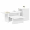 vidaXL Table console Blanc 91,5 x 35 x 38,5 cm Bois d'ing&eacute;nierie
