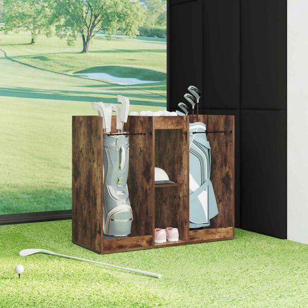 vidaXL Armoire de Golf Uni Ch&ecirc;ne fum&eacute; 102 x 45 x 85,5 cm