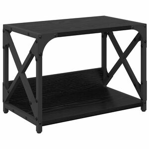 vidaXL Support d'imprimante Ch&ecirc;ne noir 44 x 26 x 31.5 cm