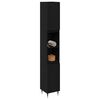 vidaXL Cabinet de salle de bain avec porte Ch&ecirc;ne noir 30 x 30 x 190 cm