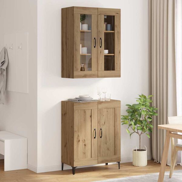 vidaXL Haut Armoire Ch&ecirc;ne artisanal 69,5 x 34 x 180 cm