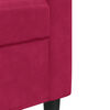 vidaXL Canapé à 2 places Rouge bordeaux 120 cm Velours