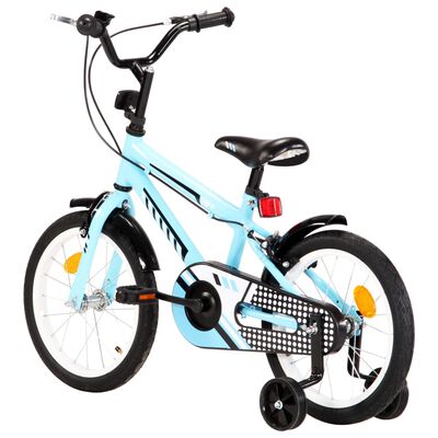 vidaXL Vélo pour enfants 16 pouces Noir et bleu