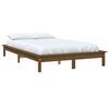 vidaXL Cadre de lit sans matelas marron miel 160x200 cm bois massif
