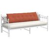 vidaXL Coussin de Dos Rouge orange 180 x 50 cm Tissu en velours c&ocirc;tel&eacute;