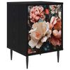 vidaXL Table de chevet BORNE Ch&ecirc;ne noir 36 x 33 x 51 cm