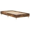 vidaXL Cadre de lit sans matelas ch&ecirc;ne fum&eacute; 75x190cm bois d'ing&eacute;nierie