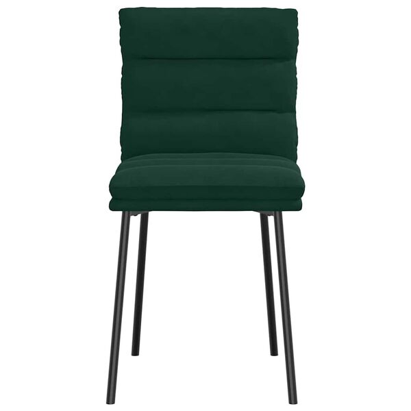 vidaXL Chaises &agrave; manger lot de 6 vert fonc&eacute; velours