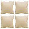 vidaXL Coussins de canap&eacute; lot de 4 beige 60x60 cm tissu