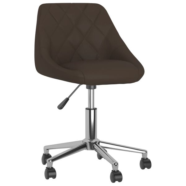 vidaXL Chaises pivotantes &agrave; manger lot de 4 marron similicuir