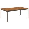 vidaXL Table de d&icirc;ner de jardin Naturel et caf&eacute; 196 x 100,5 x 75 cm