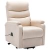 vidaXL Fauteuil Cr&egrave;me Tissu