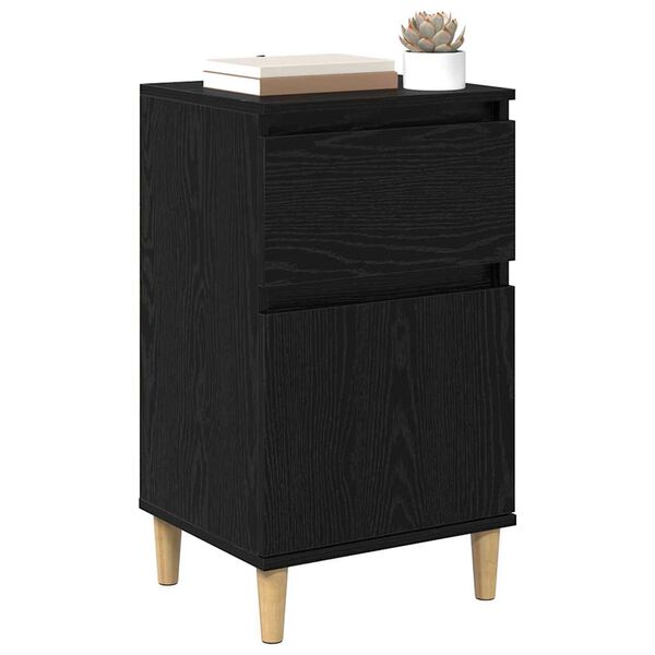 vidaXL Cabinet de chevet Ch&ecirc;ne noir 40 x 35 x 70 cm Bois d'ing&eacute;nierie