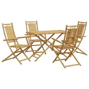 vidaXL Ensemble à manger de jardin 5 pcs bambou