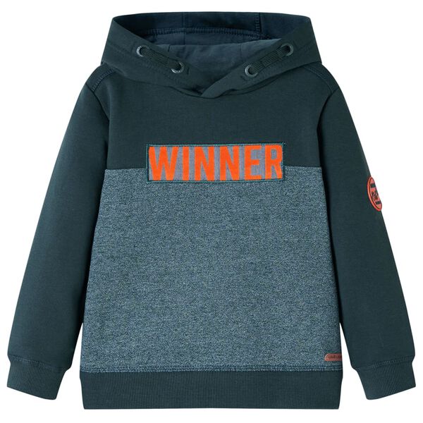 Sweatshirt &agrave; capuche pour enfants vert fonc&eacute; 140