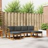 vidaXL Ensemble de canap&eacute;s d'ext&eacute;rieur 6 pcs Naturel et Anthracite
