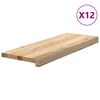 vidaXL Marches d'escalier 12pcs non trait&eacute; 70x25x2cm bois ch&ecirc;ne massif