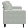 vidaXL Canapé à 3 places Gris clair 210 cm Velours